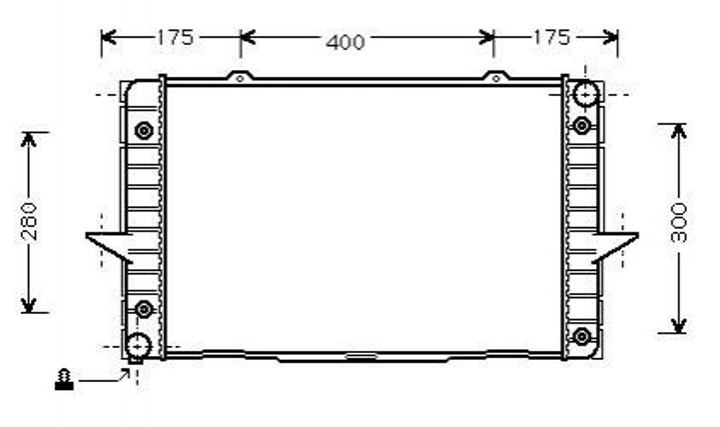 Радиатор охлаждения двигателя STARLINE VO2093 Volvo C70, V70 6842768, 8601001, 8601356 - изображение 1