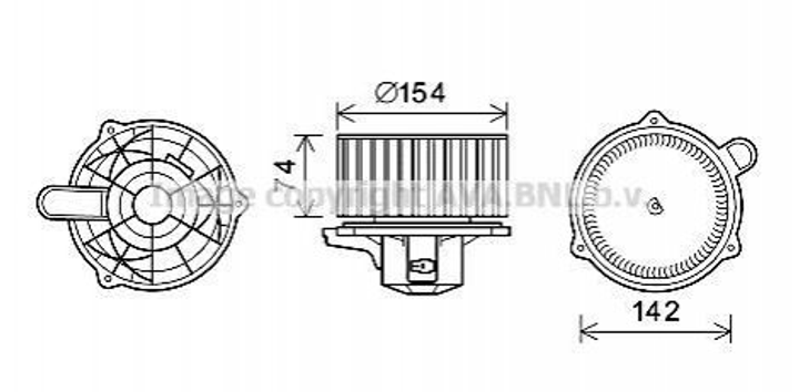 Вентилятор печки AVA COOLING HY8348 Hyundai Santa Fe, IX55, IX35 971132B000 - изображение 1