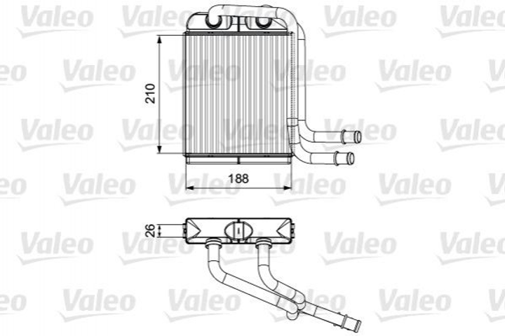 Радиатор печки Valeo 811524 Volkswagen Multivan, Transporter 7H1819031 - изображение 1