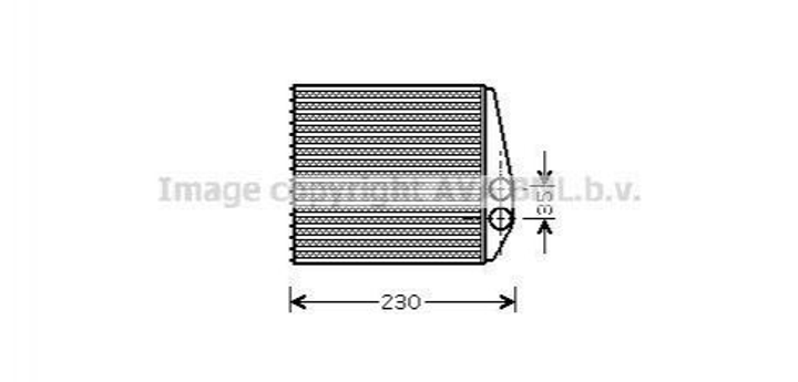 Радиатор печки AVA COOLING OLA6355 Opel Vectra; Cadillac BLS 1618260, 93171801, 77363732 - изображение 1