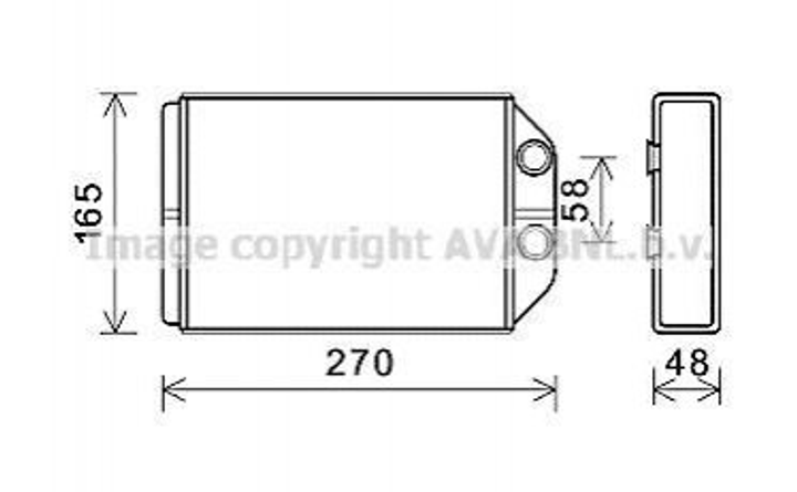 Радиатор печки AVA COOLING AIA6393 Audi A6, Allroad 4B1819031, 4B1819031C - изображение 1