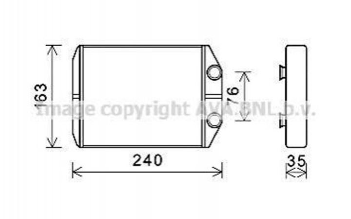 Радиатор печки AVA COOLING DAA6014 271154491R - изображение 1