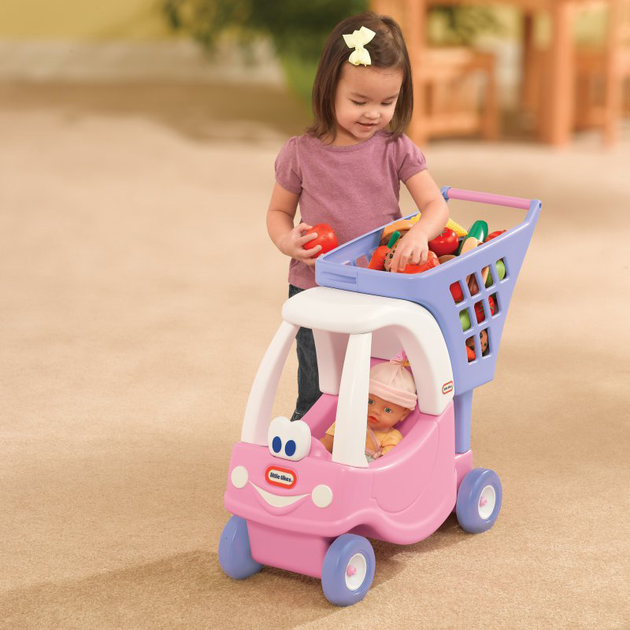 Wózek na zakupy Little Tikes Princess Cozy Coupe Shopping Cart z koszem (0050743620195) - obraz 4