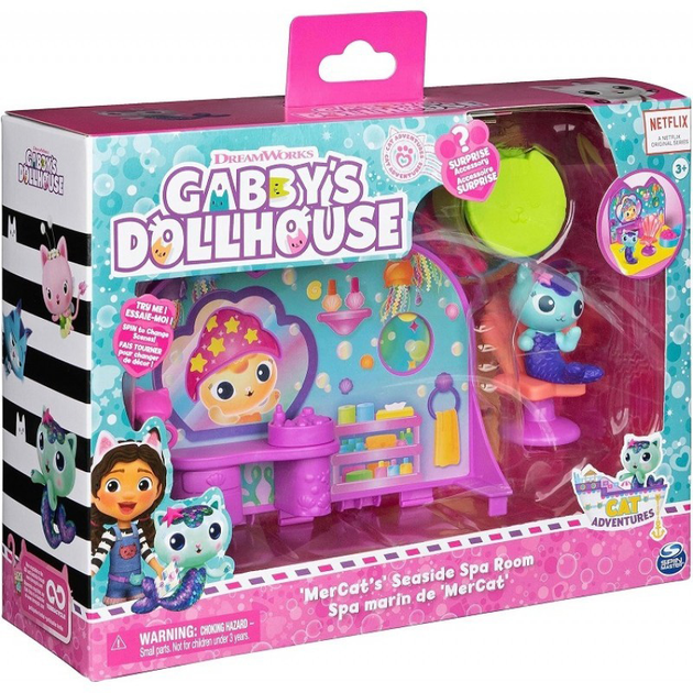 Zestaw zabawek Spin Master Gabby's Dollhouse MerCat's Seaside Spa Room (0778988500392) - obraz 1