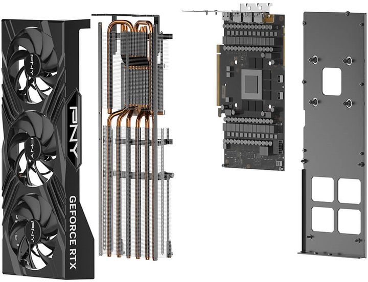 Відеокарта PNY PCI-Ex GeForce RTX 4080 Super 16GB OC LED TF VERTO GDDR6X (256bit) (2565/23000) (HDMI, 3 x DisplayPort) (VCG4080S16TFXPB1-O) - зображення 9