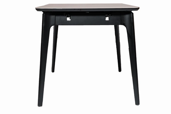 Стіл обідній розкладний BERLIN CERAMIC 140(180)x80 Сірий мат Чорний каркас (10376) - зображення 3