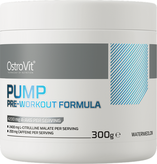 Передтренувальний комплекс OstroVit PUMP Pre-Workout Formula 300 г Кавун (5902232616668) - зображення 1