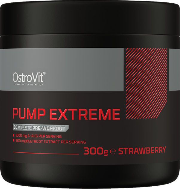 Передтренувальний комплекс OstroVit Pump Extreme 300 г Полуниця (5903246224597) - зображення 1