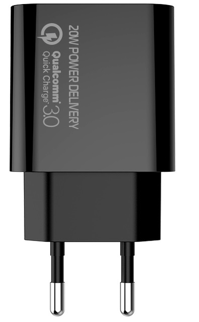 Сетевое зарядное устройство ColorWay Power Delivery Port USB Type-C (20W) V2 Black - изображение 3