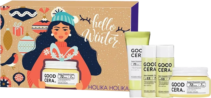 Zestaw do pielęgnacji twarzy Holika Holika Good Cera Super Ceramide Krem 60 ml + Krem 20 ml + Emulsja 20 ml + Toner 20 ml (8806334374198) - obraz 1