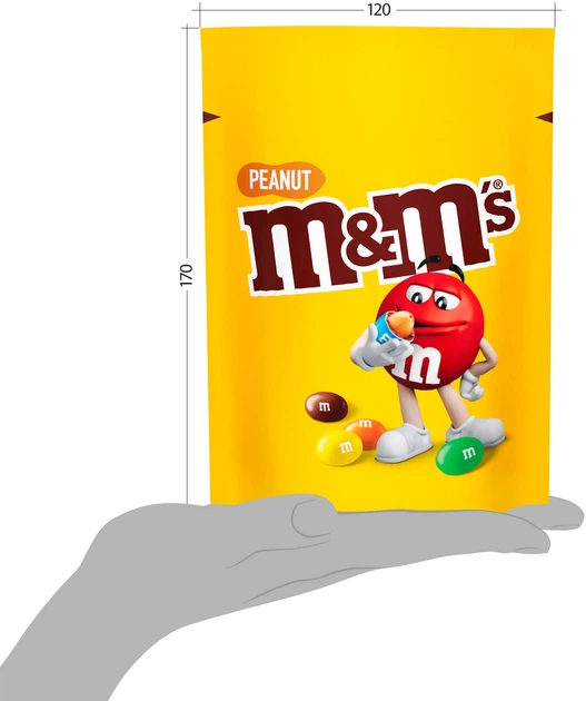 Упаковка драже M&M's с арахисом 15 шт x 125 г (5900951320675