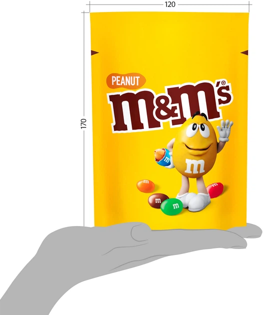 Упаковка драже M&M's с арахисом 15 шт x 125 г (5900951320675