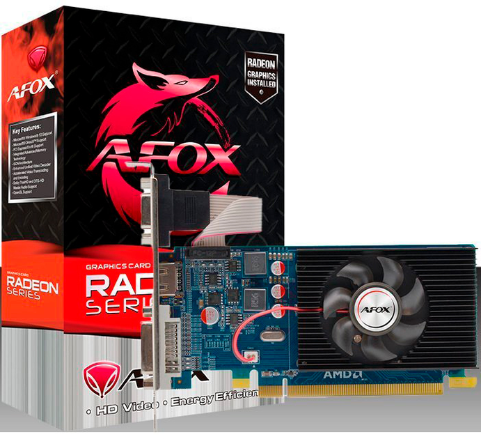Видеокарта AFOX PCI-Ex Radeon HD6450 1GB GDDR3 (64bit) (625/1066) (1 x DVI-D, 1 x HDMI, 1 x VGA) (AF6450-1024D3L5) - изображение 4