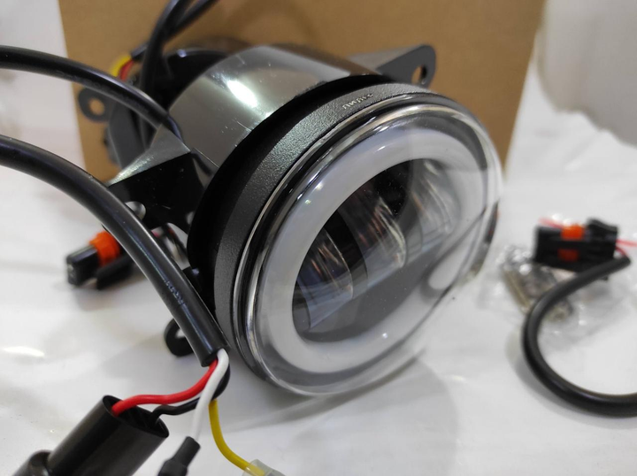 Дополнительные противотуманные LED фары ПТФ на Ford FIESTA 3,5" 45+45W W/Y обід/повор 05- комплект Форд Фиеста M2065160 - изображение 9