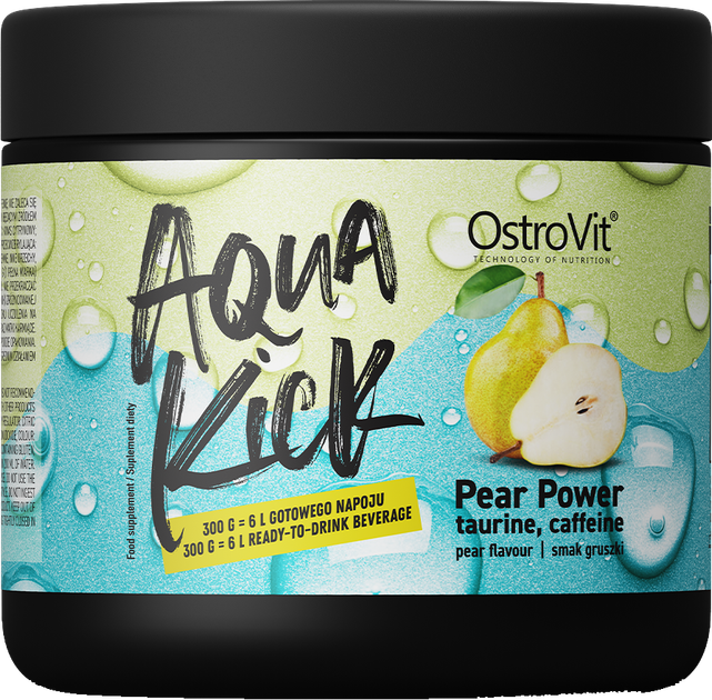 Харчова добавка OstroVit Aqua Kick Pear Power 300 г Груша (5903933903651) - зображення 1