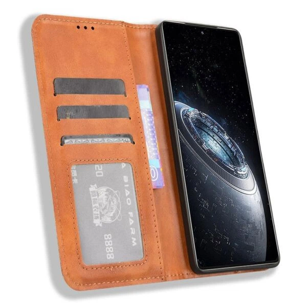 Чехол-книжка Deexe Retro Style для Infinix GT 20 Pro - Brown - изображение 2