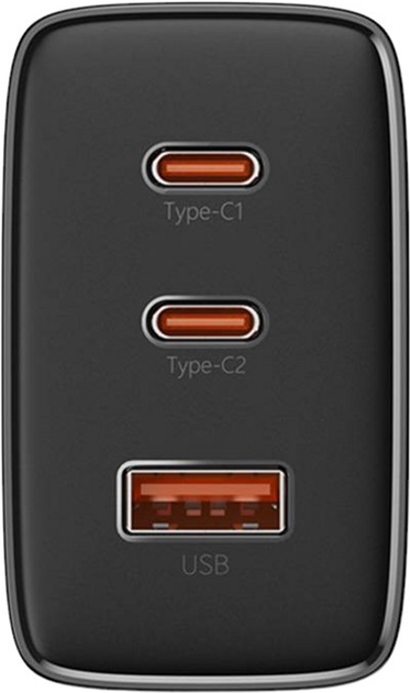 Мережевий зарядний пристрій Baseus OS-Cube Pro 2 xUSB-C + USB 65 W Black (P10152301113-00) - зображення 4