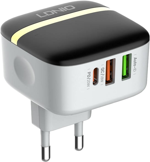 Мережевий зарядний пристрій Ldnio 2 x USB - USB-C 32 W + кабель MicroUSB (A3513Q Micro) - зображення 2