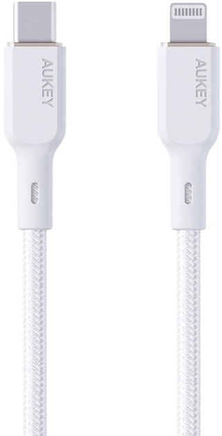 Кабель Aukey USB-C - Lightning 1.8 м White (CB-NCL2) - зображення 2