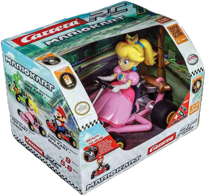 Auto Carrera RC Mario Kart Pipe Kart Peach 2.4 GHz (9003150131892) - obraz 1