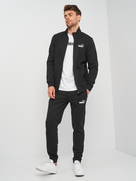 Спортивний костюм чоловічий Puma Clean Sweat Suit Fl 58584101 3XL Чорний (4063697380356) - зображення 1