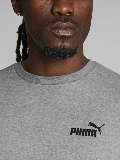 Світшот на флісі чоловічий Puma Ess Small Logo Crew Fl 586682-03 2XS Сірий (4063697317819) - зображення 4