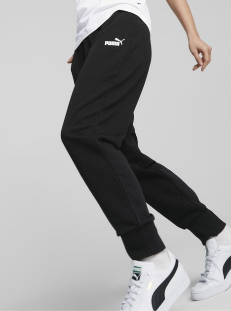 Spodnie dresowe damskie Puma Ess Sweatpants Tr Cl 586842-01 2XS Czarne (4064535369137) - obraz 1