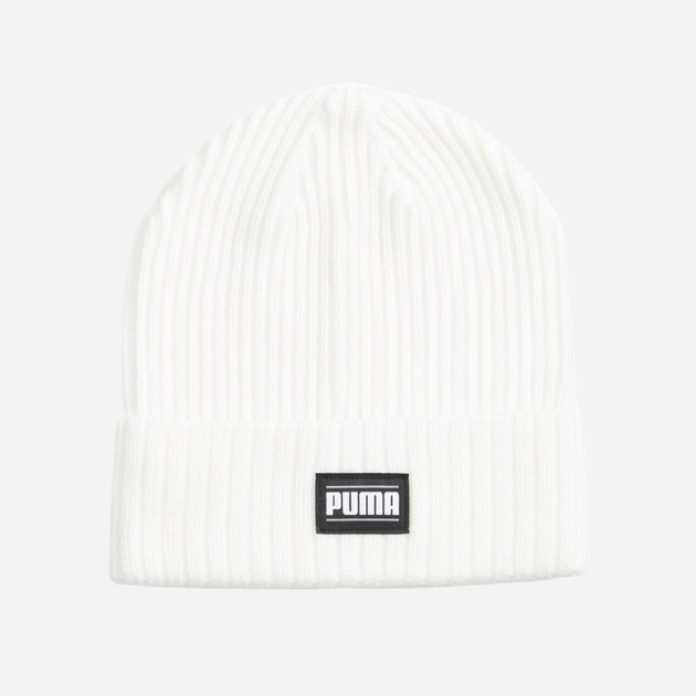 Czapka beany Puma Ribbed Classic Cuff Beanie 2403806 Biała (4099683448649) - obraz 1