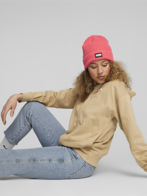 Шапка біні Puma Ribbed Classic Cuff Beanie 02403808 Рожева (4099683450826) - зображення 4