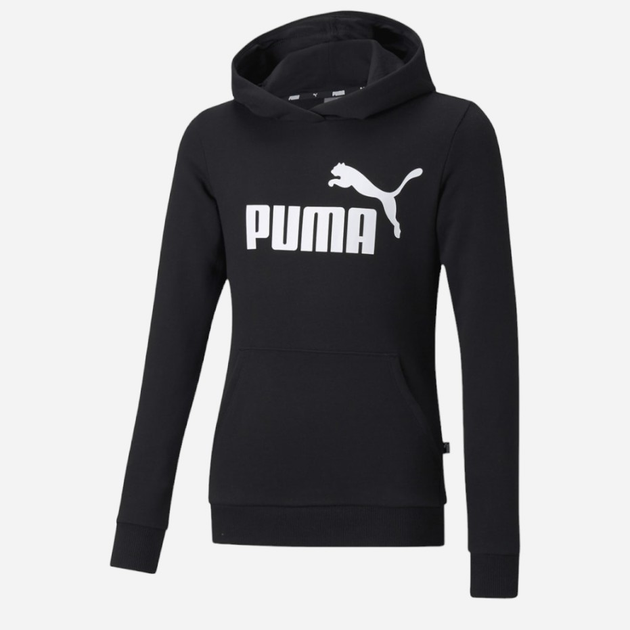 Дитяче худі для дівчинки Puma Ess Logo Hoodie Tr G 587030-01 104 см Чорне (4063697161023) - зображення 1