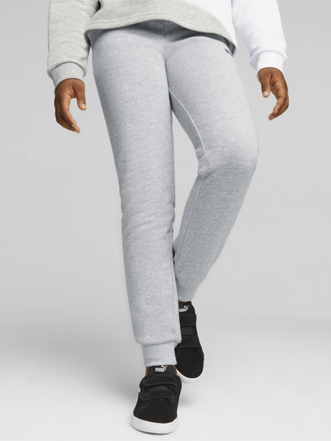 Дитячі спортивні штани для дівчинки Puma Ess Sweatpants Tr Cl G 58703704 116 см Світло-сірі (4063697160880) - зображення 1