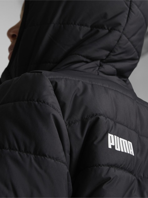 Підліткова демісезонна куртка для хлопчика Puma Ess Hooded Padded Jacket 67055901 146-152 см Чорна (4065449046398) - зображення 6