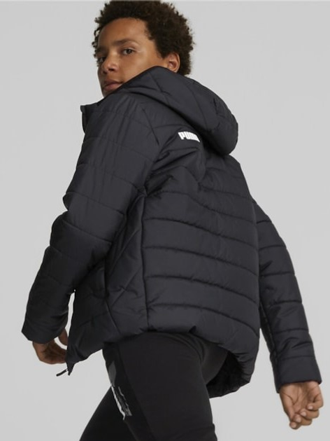 Młodzieżowa kurtka przejściowa dla chłopca Puma Ess Hooded Padded Jacket 67055901 176 cm Czarna (4065449046411) - obraz 2