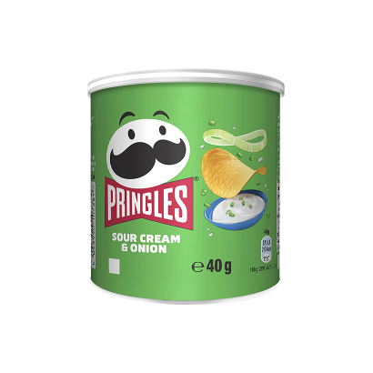 Чипси Pringles Mini Sour Cream & Onion 40g - Фото 1 Чипси Pringles Mini Sour Cream & Onion 40g - зображення 1