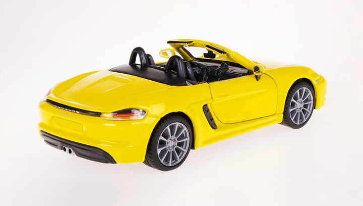 Машинка Bburago Porsche Porsche 718 Boxter 1:32 Yellow - изображение 5