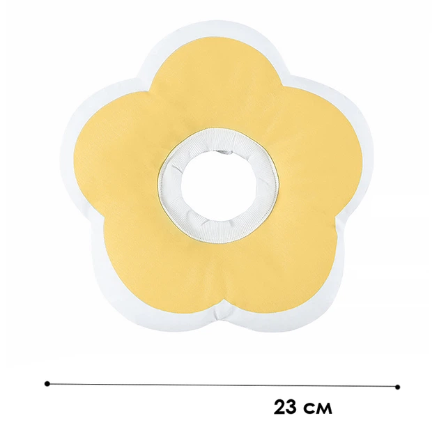 М'який комір-подушка для кішок Lesko DT-1018 Yellow XS післяопераційний захисний від вилизування - Фото 7 М'який комір-подушка для кішок Lesko DT-1018 Yellow XS післяопераційний захисний від вилизування - зображення 7