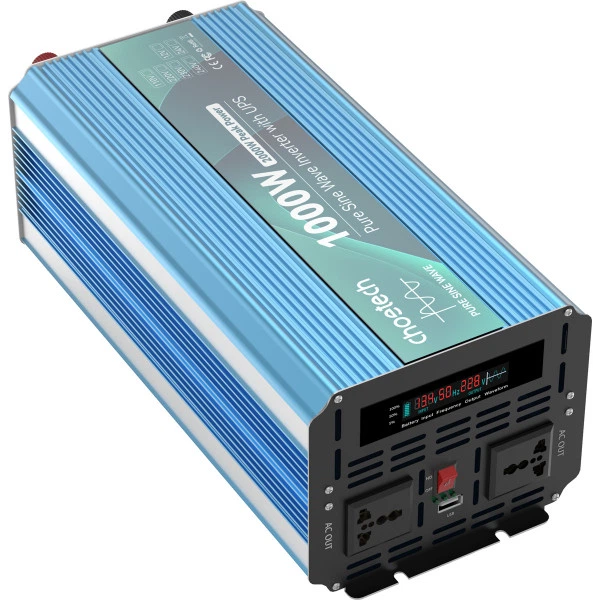 Інвертор напруги Choetech 12\220V 1000 Вт із зарядкою і функцією ДБЖ (INV-C1000WUPS-EU) - зображення 2