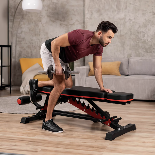 Скамья тренировочная Hop-Sport HS-2090HB с фиксатором для ног - изображение 11