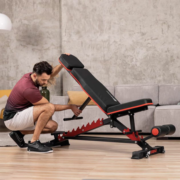 Скамья тренировочная Hop-Sport HS-2090HB с фиксатором для ног - изображение 14