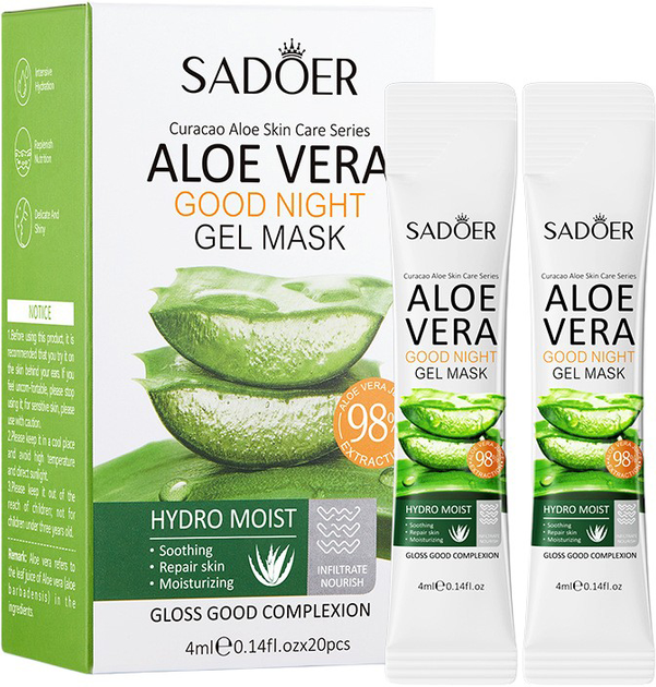 Ночная маска для лица Sadoer Aloe Vera Good Night Gel Mask с алоэ вера ...