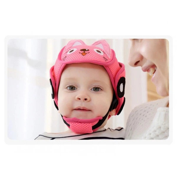Защитный детский шлем JJ OVCE Bonnet PC-1 (розовый котенок) - Фото 5 Защитный детский шлем JJ OVCE Bonnet PC-1 (розовый котенок) - изображение 5
