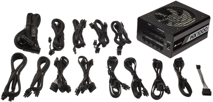 Блок питания ПК Corsair HX1000 80 PLUS PLATINUM (CP-9020139-EU) Б/В - изображение 7