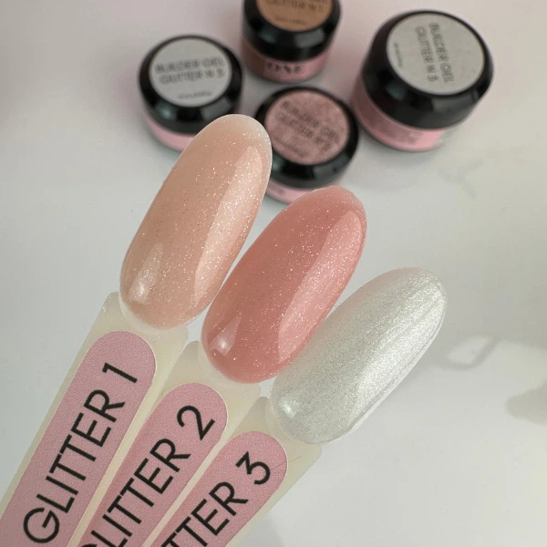 Гель для наращивания ногтей One Pro Line Builder Gel Glitter 1 15 мл (5902211560180) - изображение 3