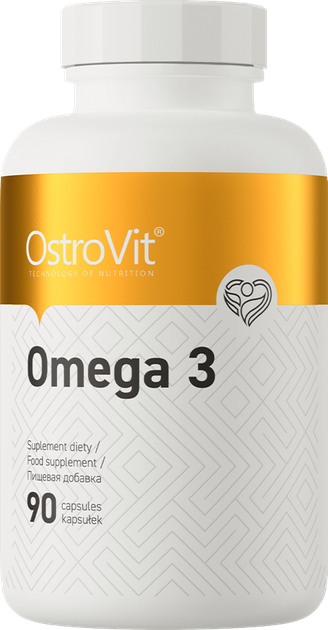 Kwasy tłuszczowe OstroVit Omega 3 90 kapsułek (5902232611045) - obraz 1