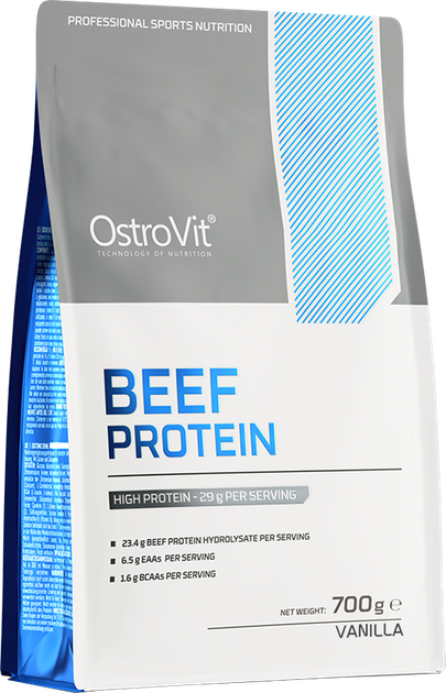 Protein OstroVit Beef Protein Vanilla 700 g (5903933910154) - obraz 1