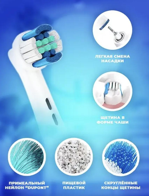 Насадки 4 шт для Oral B сменные EB20-X средней жесткости для ...