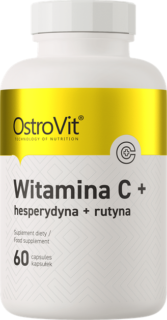 Харчова добавка OstroVit Vitamin C + Hesperidin + Rutin 60 капсул (5903933902289) - зображення 1