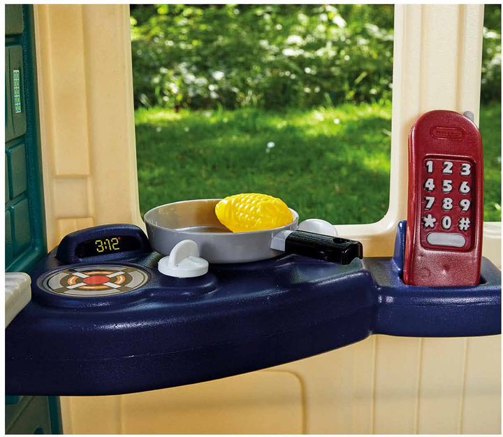 Ігровий дім Little Tikes Picnic on the Patio Playhouse Jungle Бежево-блакитно-зелений (0050743174117) - зображення 4