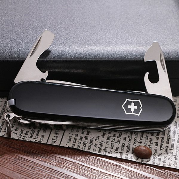 Комплект Victorinox Нож Huntsman 1.3713.3 + Чехол для ножа универсальный на липучке + Фонарь - зображення 2
