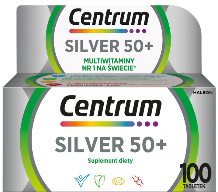 Дієтична добавка Centrum Silver 50+ 100 пігулок (5054563159274) - зображення 1